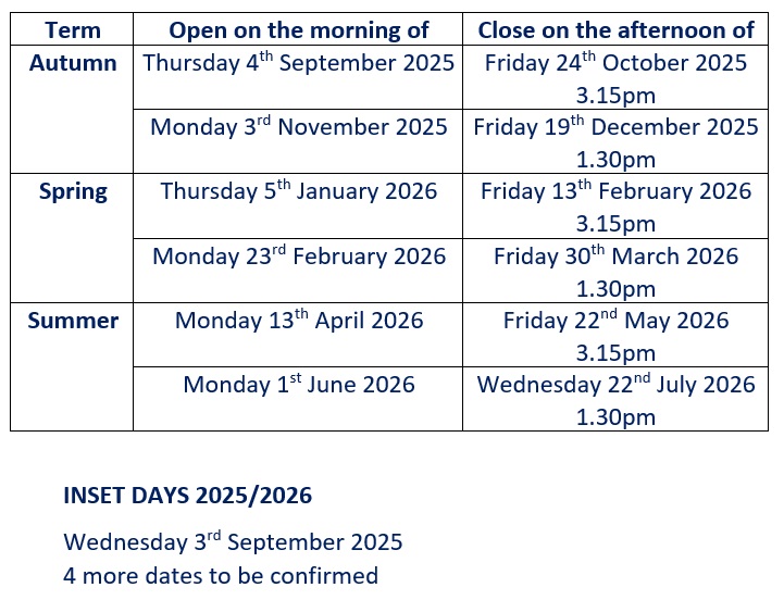 Term Dates 25 26